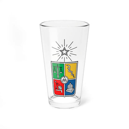 Escudo de la Universidad de Chile official 2003 design (Chile) (Coat of Arms) Pint Glass 16oz 16oz - Go Mug Yourself