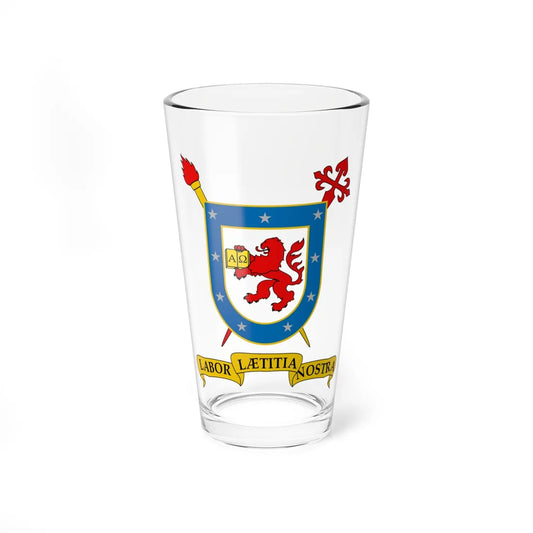 Escudo de la Universidad de Santiago-2 (Chile) (Coat of Arms) Pint Glass 16oz 16oz - Go Mug Yourself