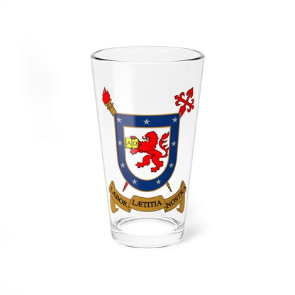 Escudo de la Universidad de Santiago-3 (Chile) (Coat of Arms) Pint Glass 16oz 16oz - Go Mug Yourself