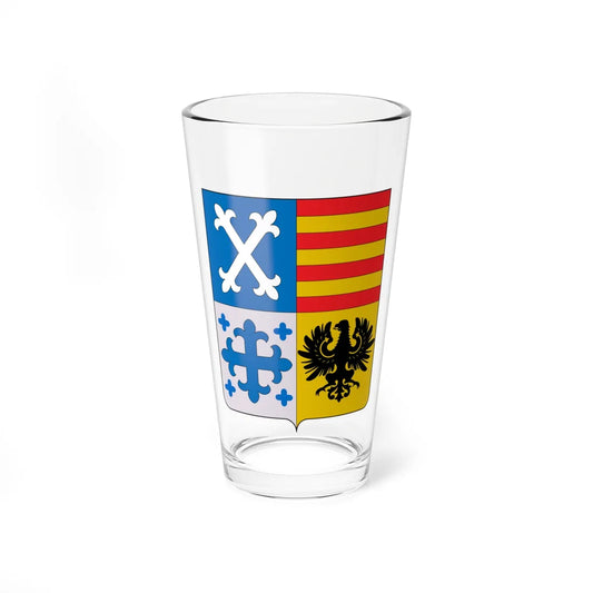 Escudo de la Universidad Diego Portales (Chile) (Coat of Arms) Pint Glass 16oz 16oz - Go Mug Yourself