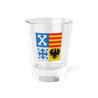 Escudo de la Universidad Diego Portales (Chile) (Coat of Arms) Shot Glass 1.5oz 1.5oz - Go Mug Yourself