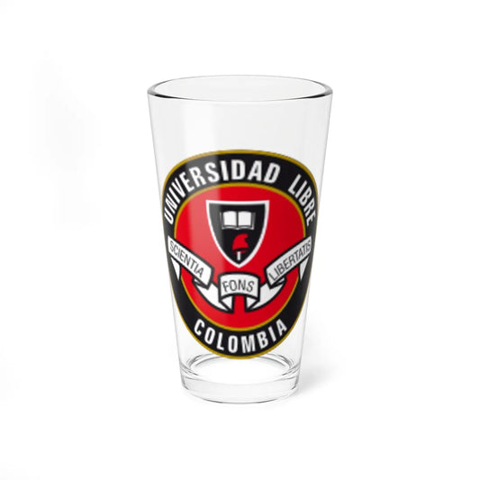 Escudo de la Universidad Libre de Colombia (Colombia) (Coat of Arms) Pint Glass 16oz 16oz - Go Mug Yourself