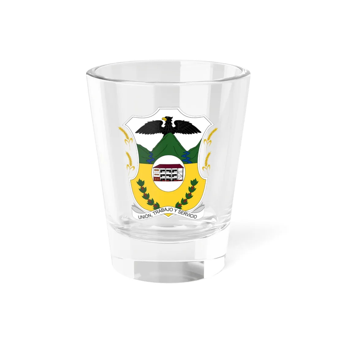 Escudo de La Vega - Cauca (Colombia) (Coat of Arms) Shot Glass 1.5oz 1.5oz - Go Mug Yourself