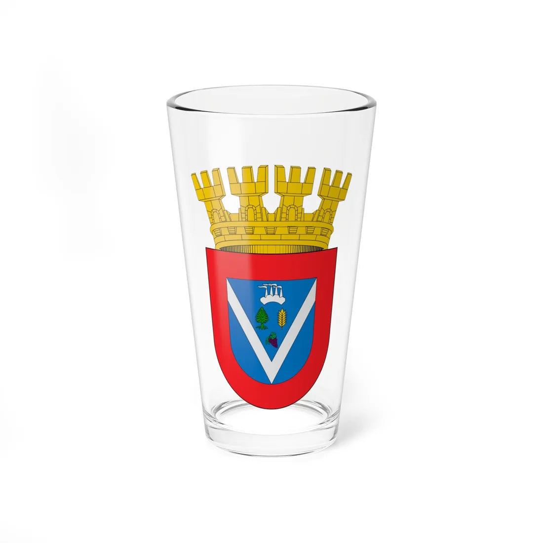 Escudo de Laja (Chile) (Coat of Arms) Pint Glass 16oz 16oz - Go Mug Yourself
