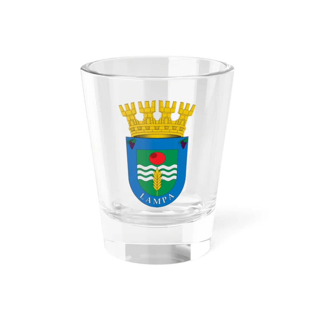 Escudo de Lampa (Chile) (Coat of Arms) Shot Glass 1.5oz 1.5oz - Go Mug Yourself