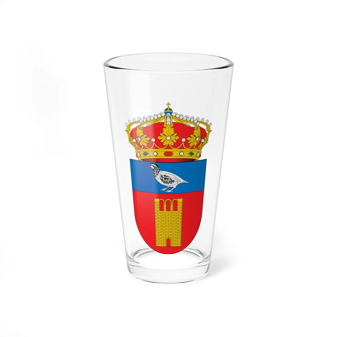 Escudo de Laperdiguera (Spain) (Coat of Arms) Pint Glass 16oz 16oz - Go Mug Yourself