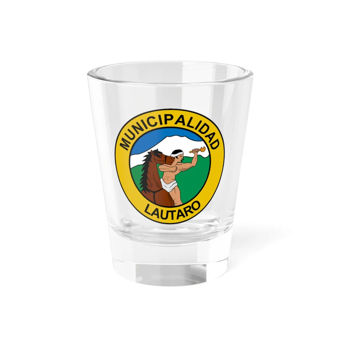 Escudo de Lautaro (Chile) (Coat of Arms) Shot Glass 1.5oz 1.5oz - Go Mug Yourself