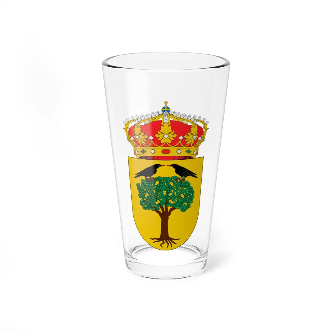 Escudo de Leciñena (Spain) (Coat of Arms) Pint Glass 16oz 16oz - Go Mug Yourself