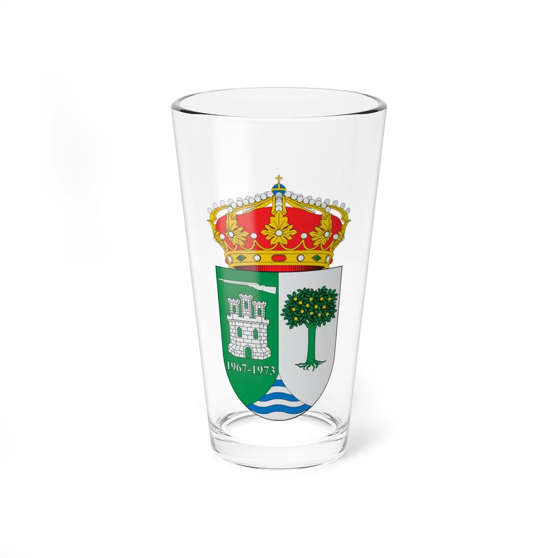 Escudo de Lecrín (Spain) (Coat of Arms) Pint Glass 16oz 16oz - Go Mug Yourself