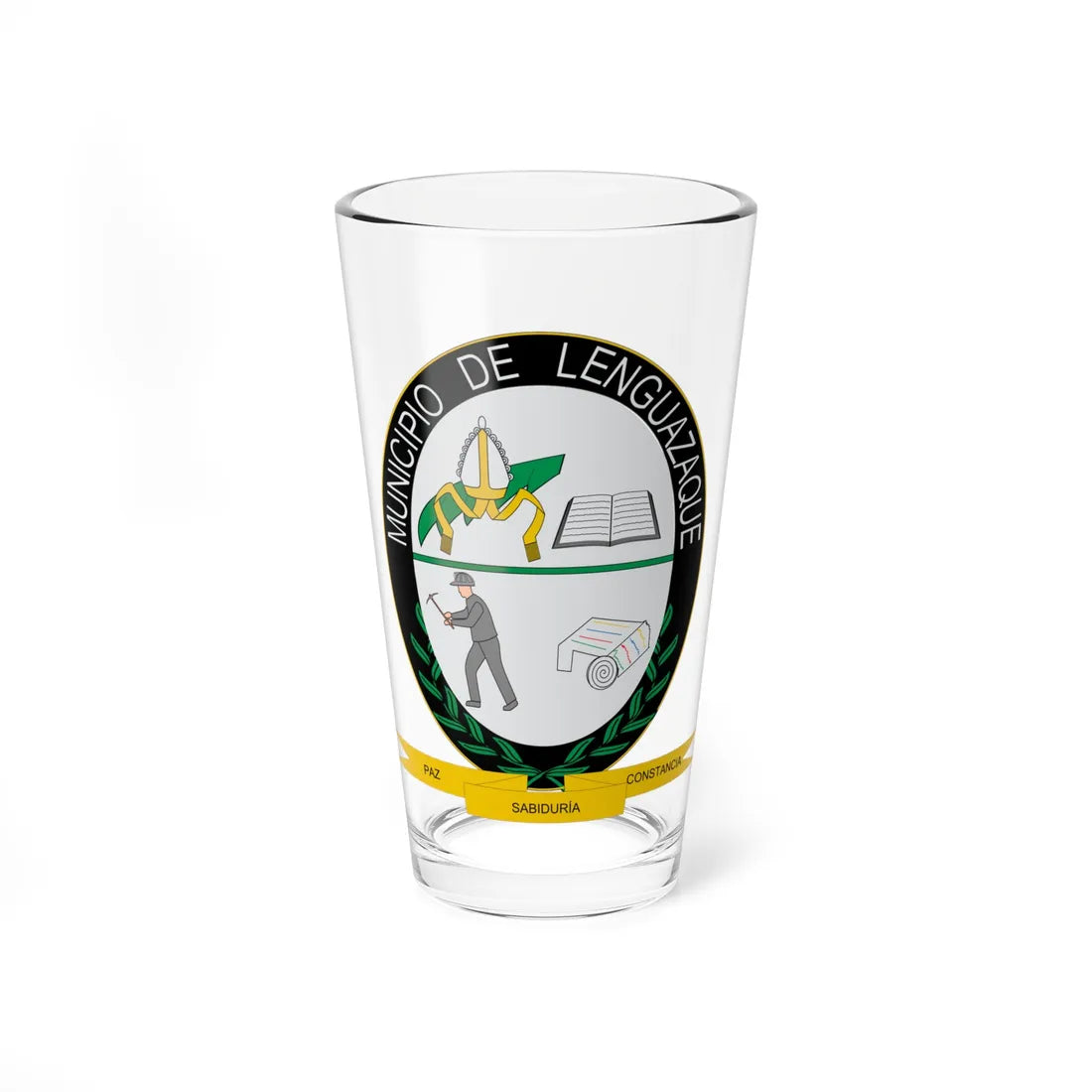 Escudo de Lenguazaque (Colombia) (Coat of Arms) Pint Glass 16oz 16oz - Go Mug Yourself