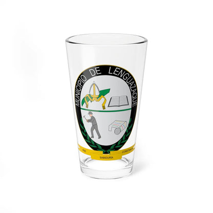 Escudo de Lenguazaque (Colombia) (Coat of Arms) Pint Glass 16oz 16oz - Go Mug Yourself