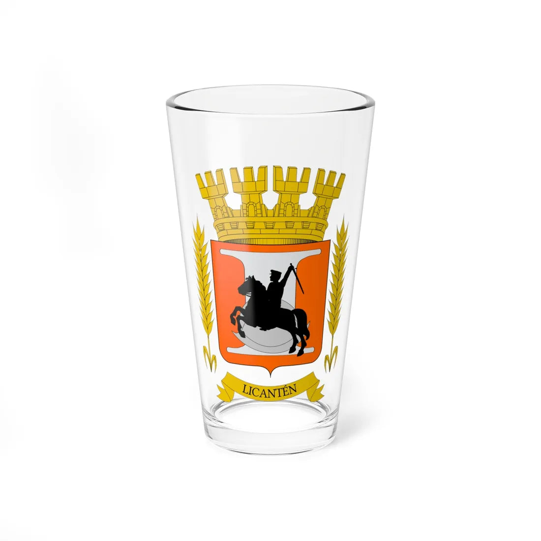 Escudo de Licantén (Chile) (Coat of Arms) Pint Glass 16oz 16oz - Go Mug Yourself