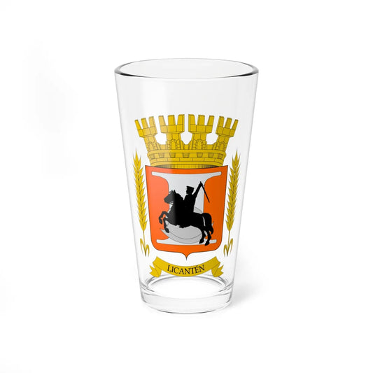 Escudo de Licantén (Chile) (Coat of Arms) Pint Glass 16oz 16oz - Go Mug Yourself