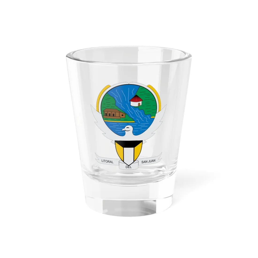 Escudo de Litoral del San Juan (Colombia) (Coat of Arms) Shot Glass 1.5oz 1.5oz - Go Mug Yourself