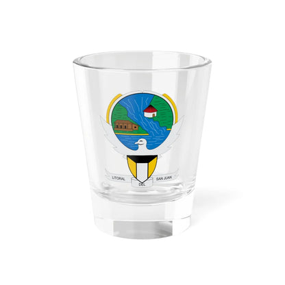 Escudo de Litoral del San Juan (Colombia) (Coat of Arms) Shot Glass 1.5oz 1.5oz - Go Mug Yourself