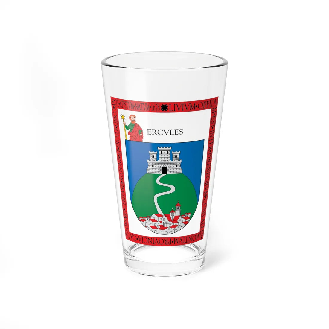 Escudo de Llívia (Spain) (Coat of Arms) Pint Glass 16oz 16oz - Go Mug Yourself