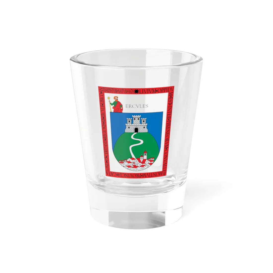 Escudo de Llívia (Spain) (Coat of Arms) Shot Glass 1.5oz 1.5oz - Go Mug Yourself