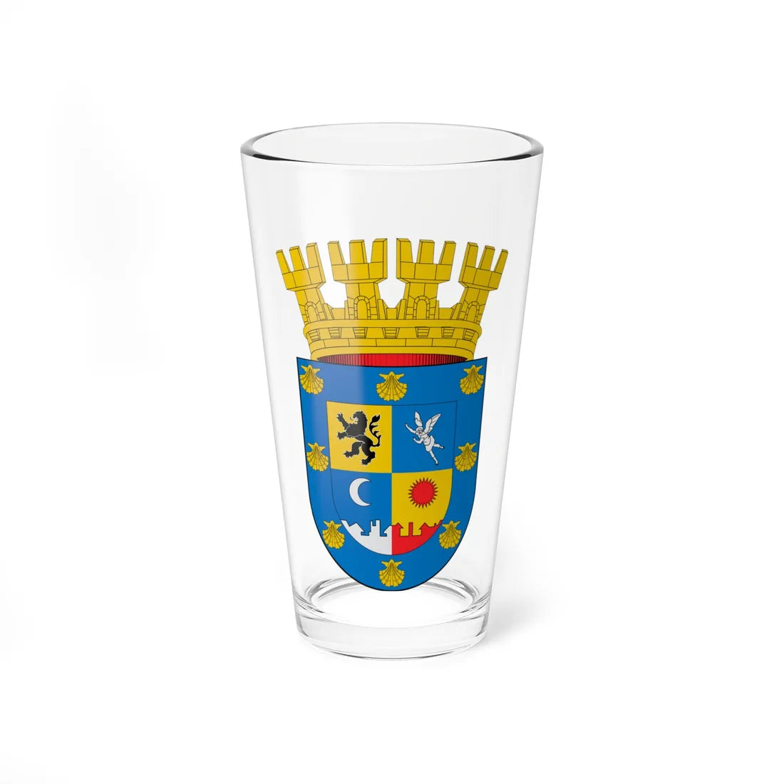 Escudo de Lo Prado (Chile) (Coat of Arms) Pint Glass 16oz 16oz - Go Mug Yourself