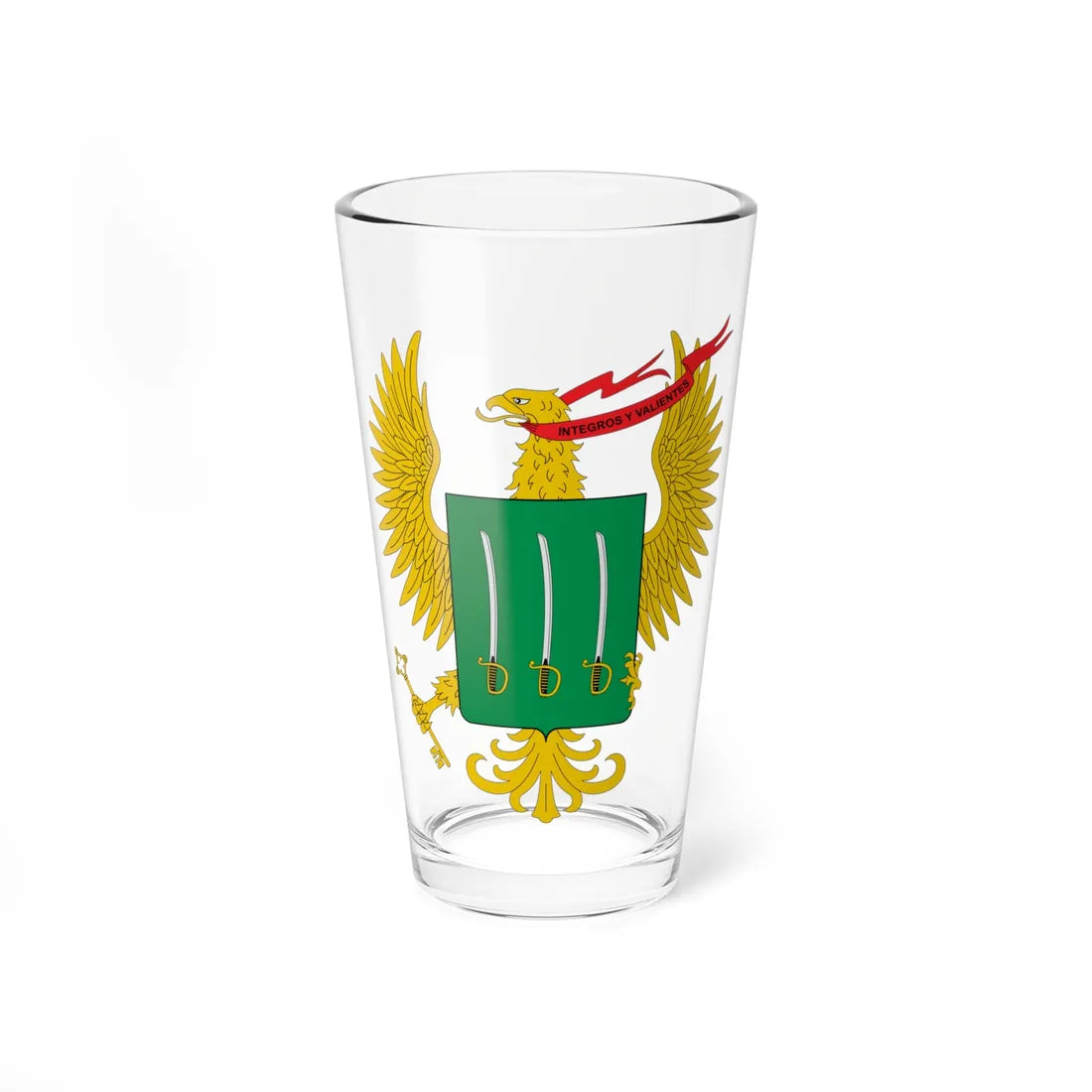Escudo de Logística (Colombia) (Coat of Arms) Pint Glass 16oz 16oz - Go Mug Yourself