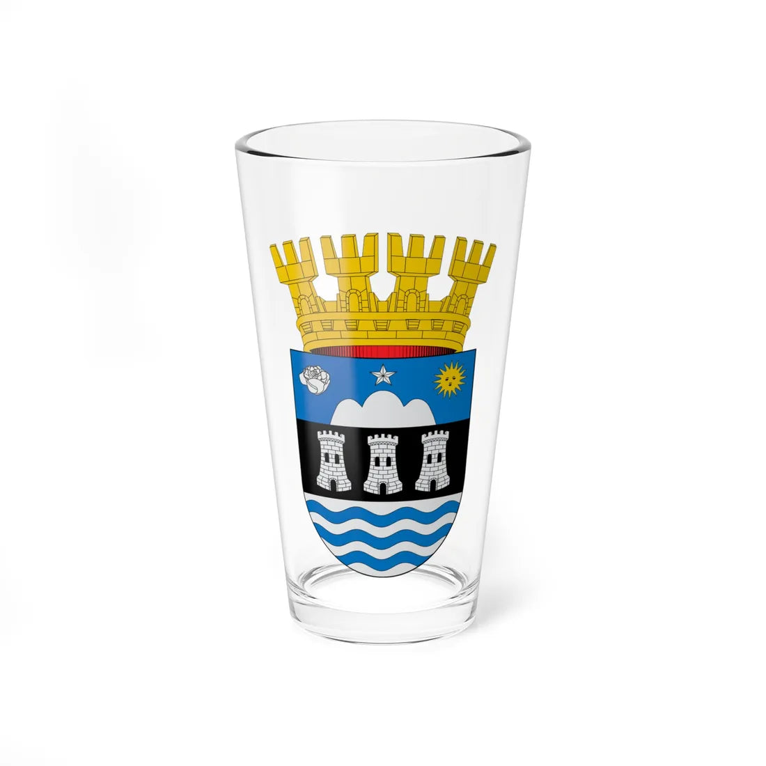 Escudo de Los Andes (Chile) (Coat of Arms) Pint Glass 16oz 16oz - Go Mug Yourself