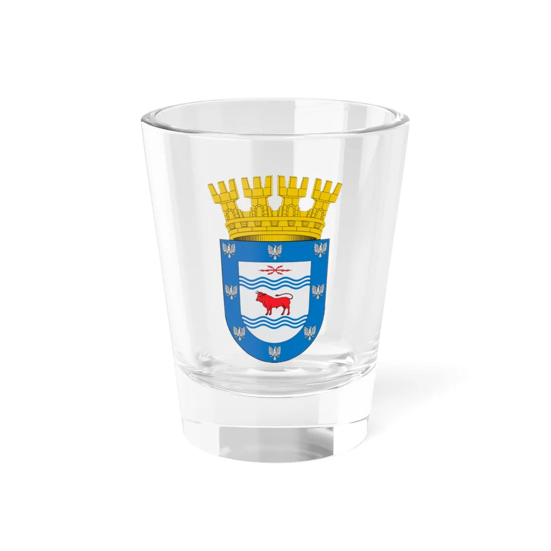 Escudo de Los Ángeles Chile (Chile) (Coat of Arms) Shot Glass 1.5oz 1.5oz - Go Mug Yourself