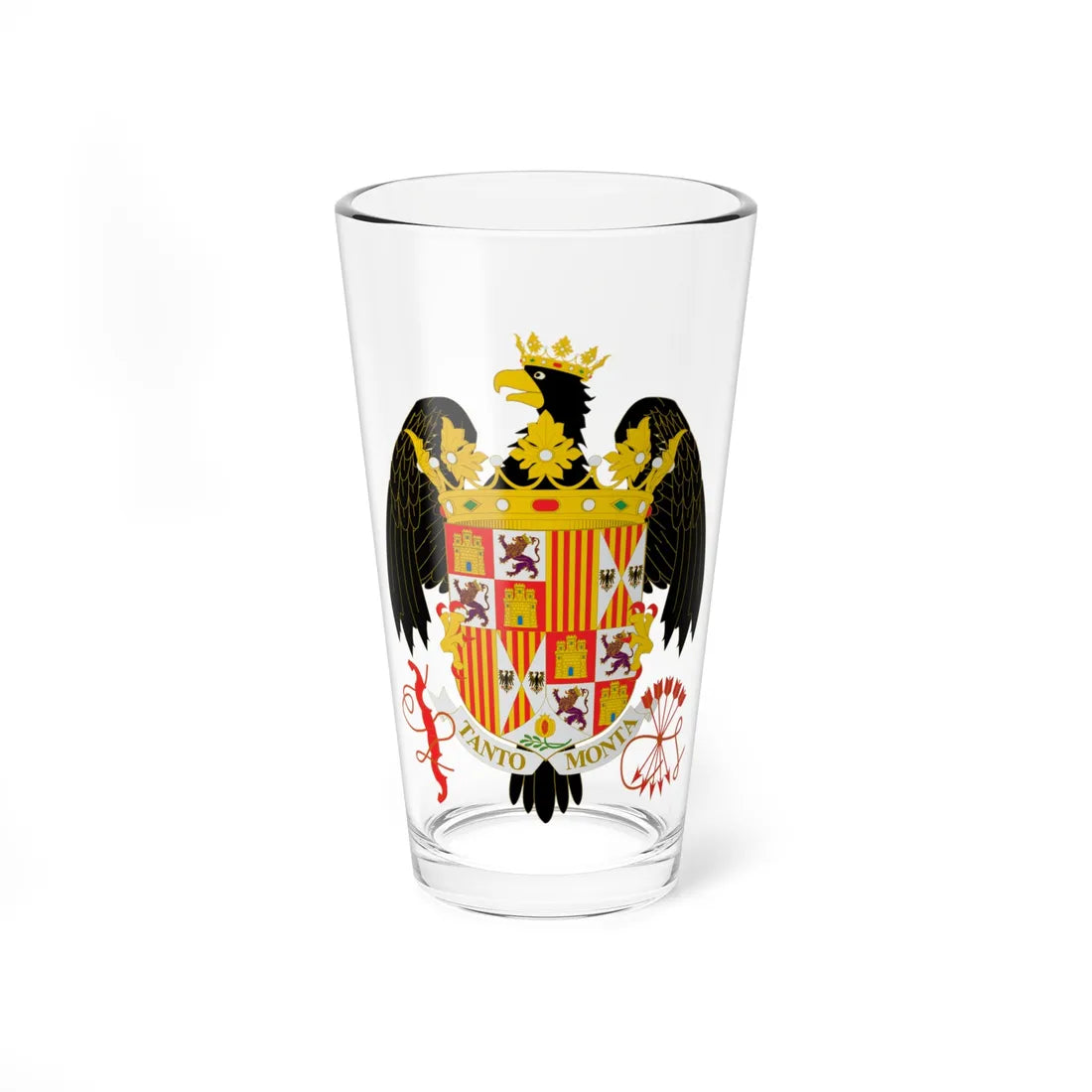 Escudo de los reyes Católicos 2 (Spain) (Coat of Arms) Pint Glass 16oz 16oz - Go Mug Yourself