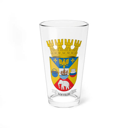 Escudo de Los Vilos (Chile) (Coat of Arms) Pint Glass 16oz 16oz - Go Mug Yourself