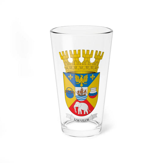 Escudo de Los Vilos (Chile) (Coat of Arms) Pint Glass 16oz 16oz - Go Mug Yourself