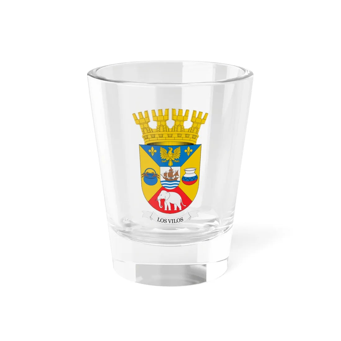Escudo de Los Vilos (Chile) (Coat of Arms) Shot Glass 1.5oz 1.5oz - Go Mug Yourself