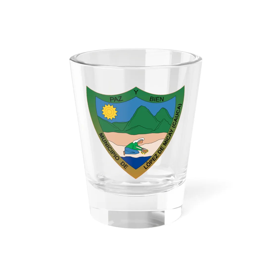 Escudo de López de Micay - Cauca (Colombia) (Coat of Arms) Shot Glass 1.5oz 1.5oz - Go Mug Yourself