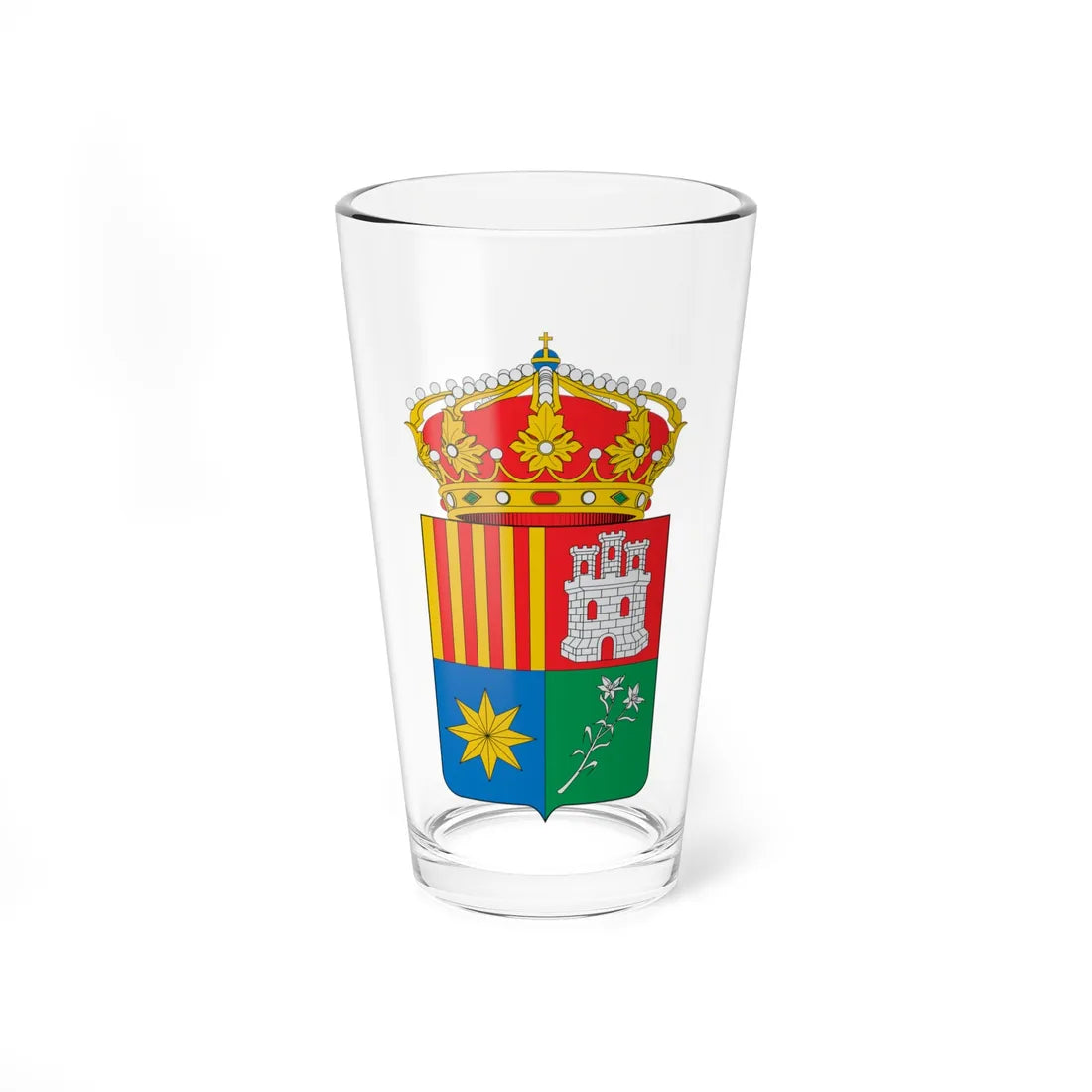 Escudo de Luceni (Spain) (Coat of Arms) Pint Glass 16oz 16oz - Go Mug Yourself