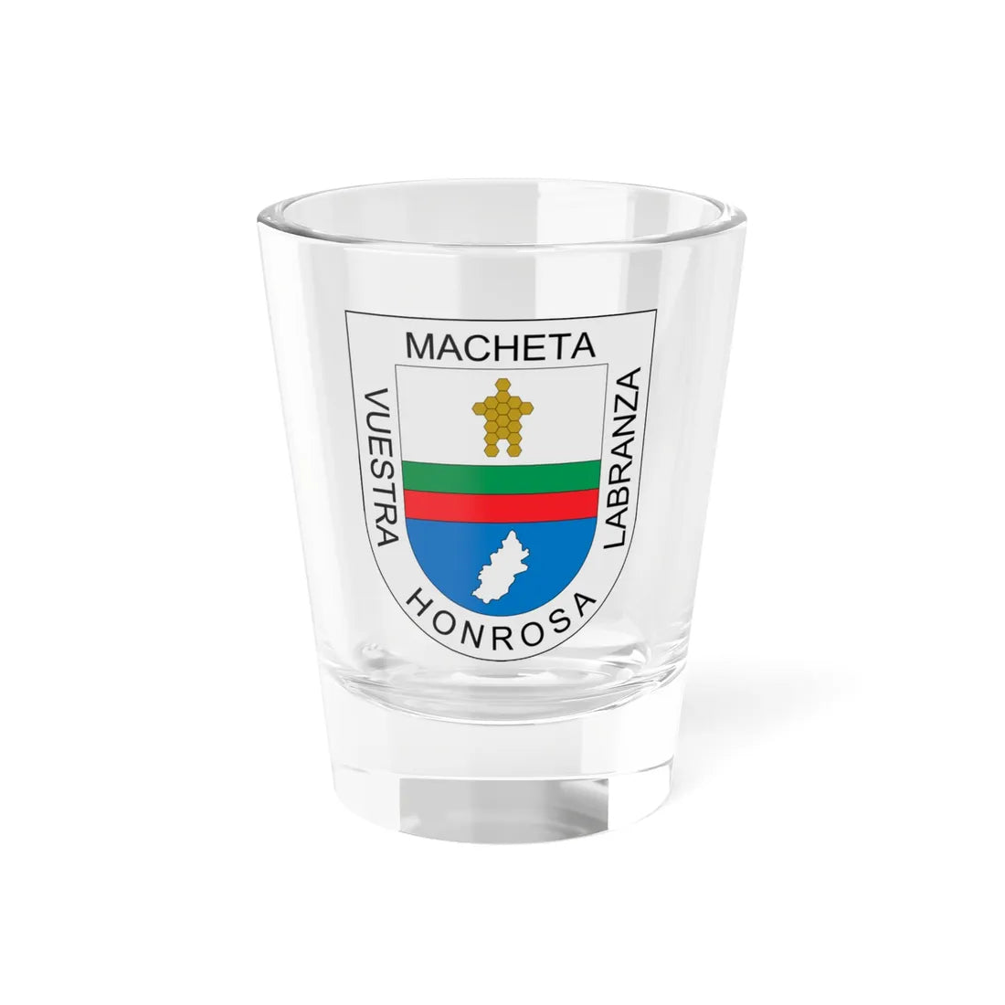 Escudo de Machetá (Colombia) (Coat of Arms) Shot Glass 1.5oz 1.5oz - Go Mug Yourself