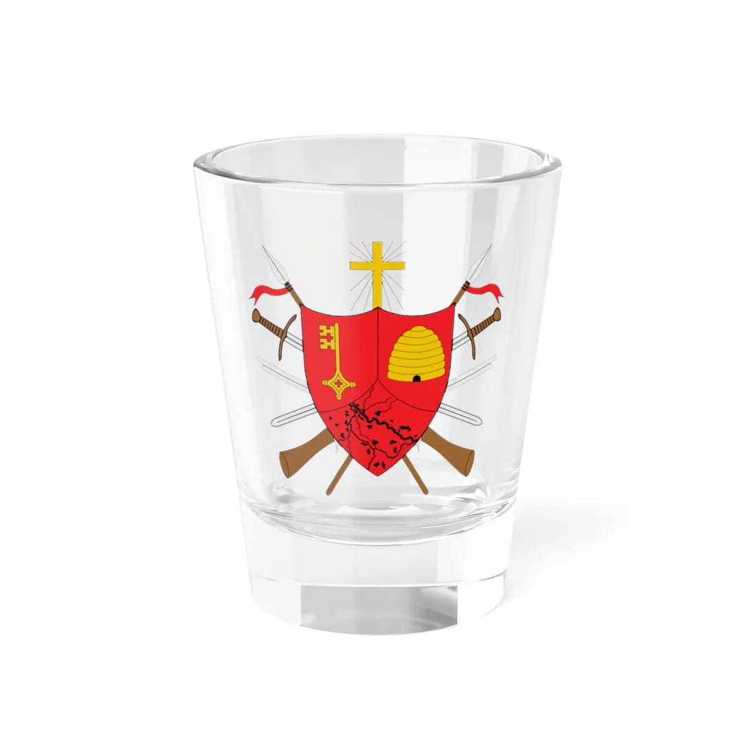 Escudo de Magangué (Colombia) (Coat of Arms) Shot Glass 1.5oz 1.5oz - Go Mug Yourself
