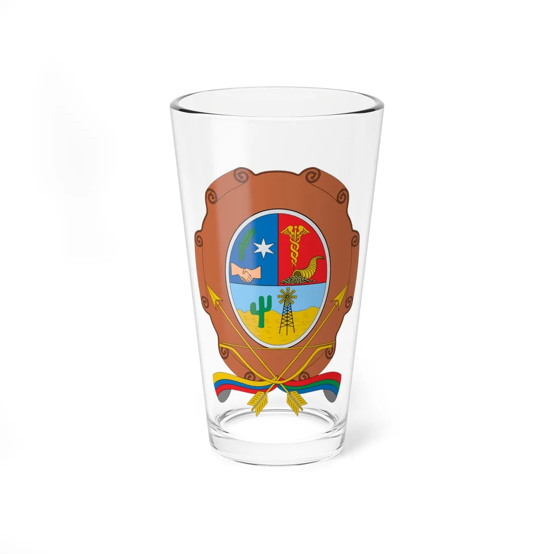 Escudo de Maicao (Colombia) (Coat of Arms) Pint Glass 16oz 16oz - Go Mug Yourself