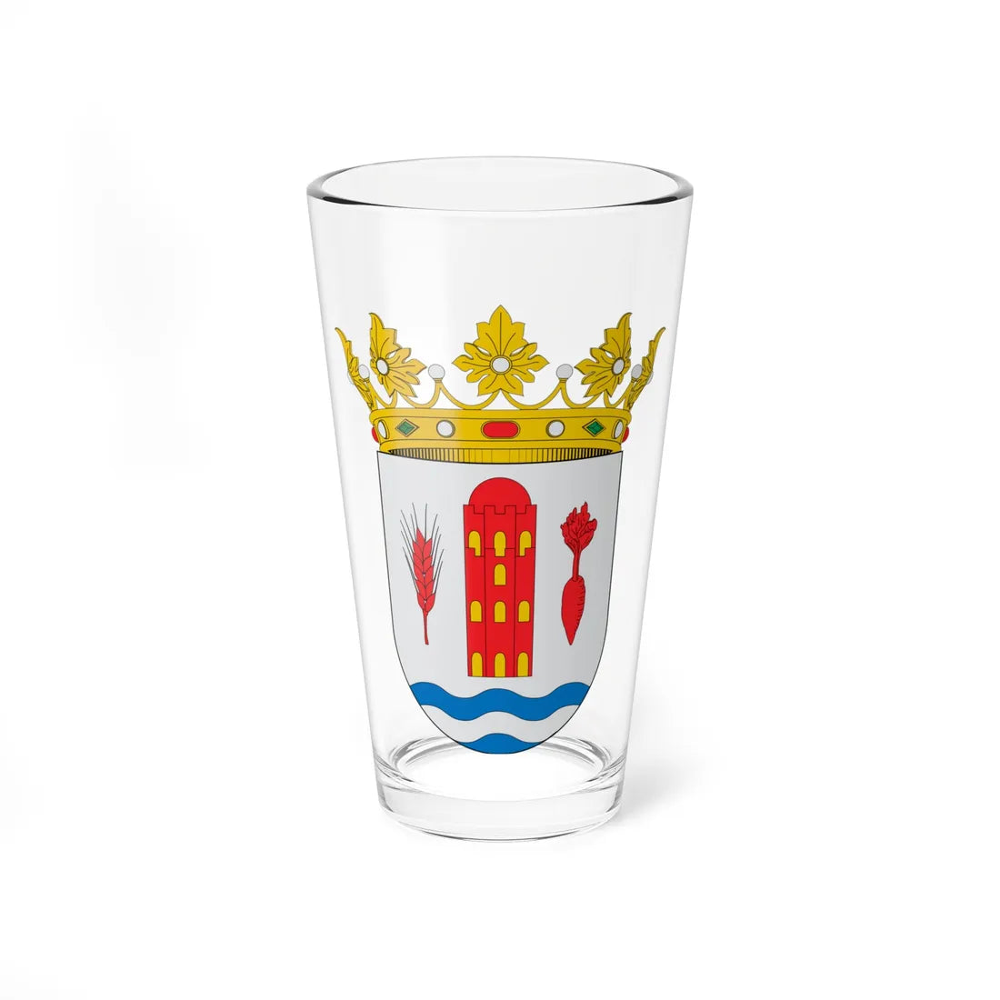 Escudo de Mainar (Spain) (Coat of Arms) Pint Glass 16oz 16oz - Go Mug Yourself