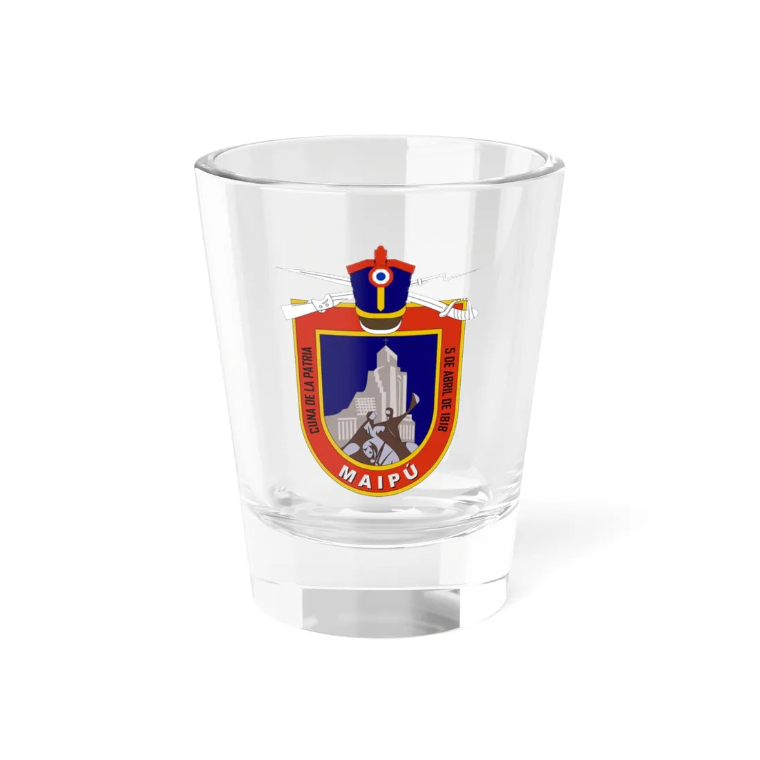 Escudo de Maipú Chile (Chile) (Coat of Arms) Shot Glass 1.5oz 1.5oz - Go Mug Yourself