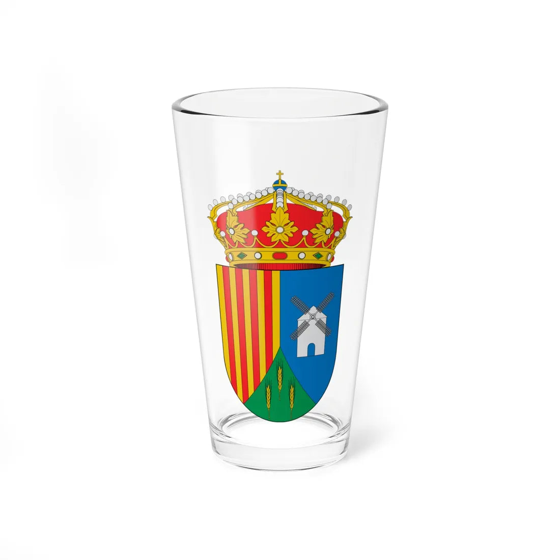 Escudo de Malanquilla (Spain) (Coat of Arms) Pint Glass 16oz 16oz - Go Mug Yourself