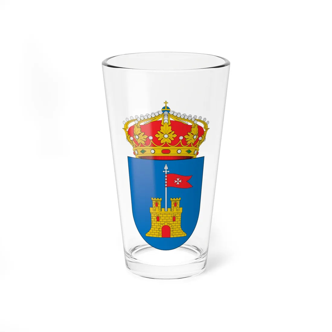 Escudo de Mallén (Spain) (Coat of Arms) Pint Glass 16oz 16oz - Go Mug Yourself