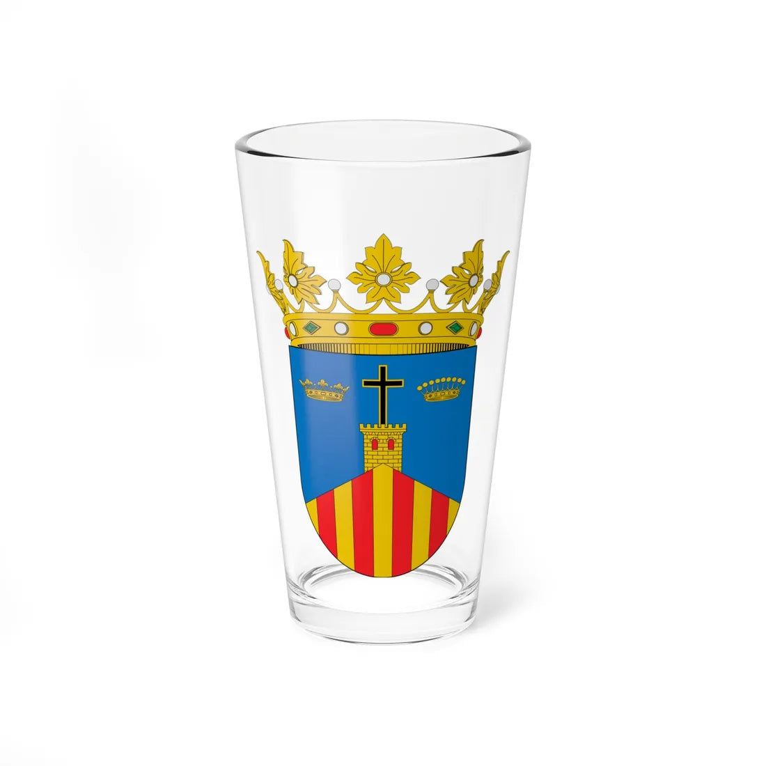 Escudo de Malón (Spain) (Coat of Arms) Pint Glass 16oz 16oz - Go Mug Yourself