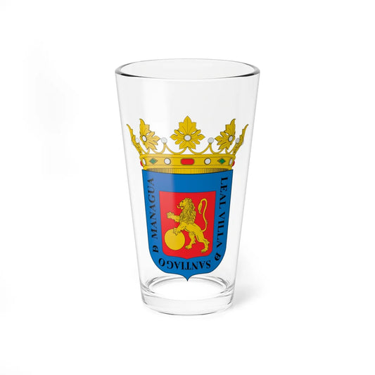 Escudo de Managua (Nicaragua) (Coat of Arms) Pint Glass 16oz 16oz - Go Mug Yourself