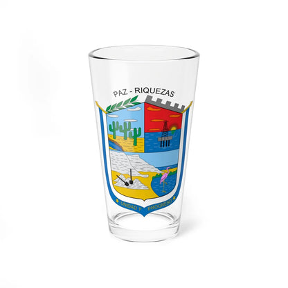 Escudo de Manaure La Guajira (Colombia) (Coat of Arms) Pint Glass 16oz 16oz - Go Mug Yourself