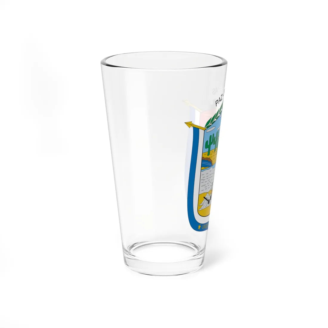 Escudo de Manaure La Guajira (Colombia) (Coat of Arms) Pint Glass 16oz - Go Mug Yourself