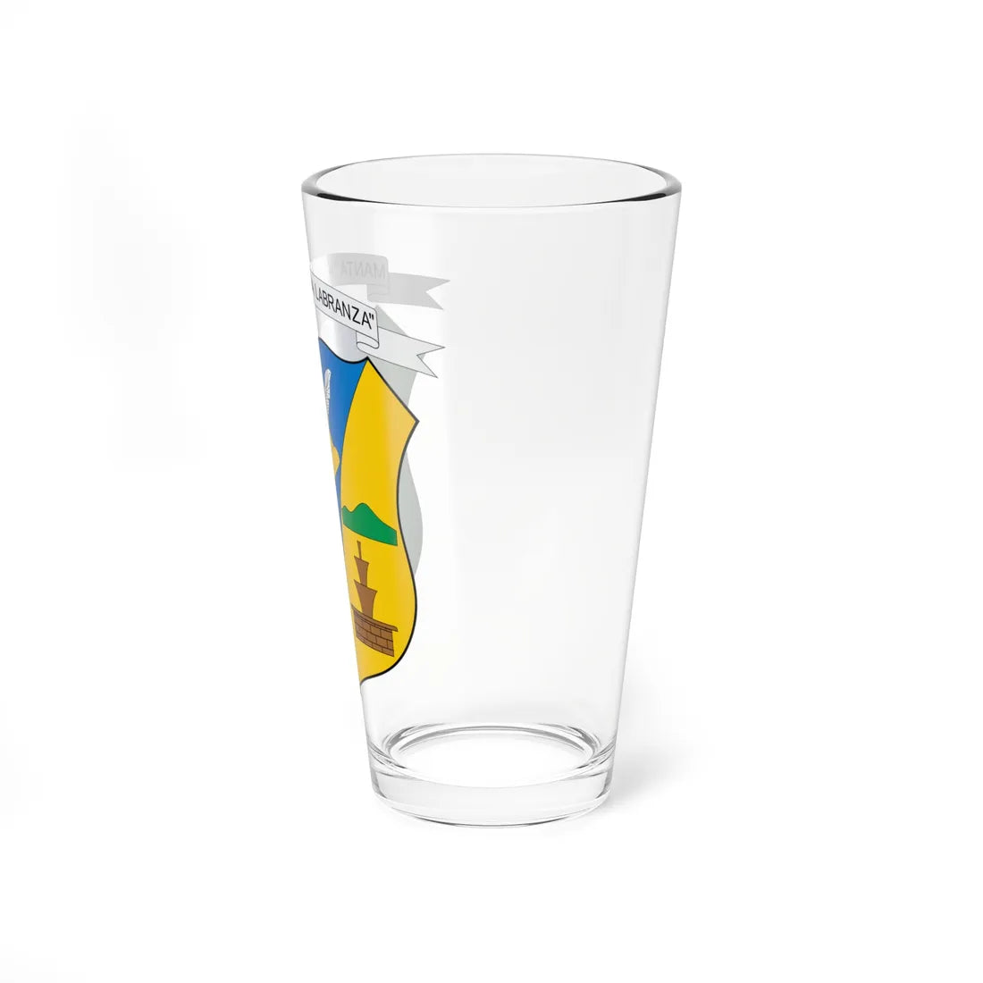 Escudo de Manta Cundinamarca (Colombia) (Coat of Arms) Pint Glass 16oz - Go Mug Yourself