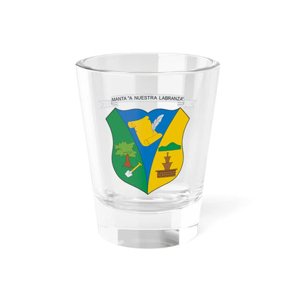 Escudo de Manta Cundinamarca (Colombia) (Coat of Arms) Shot Glass 1.5oz 1.5oz - Go Mug Yourself