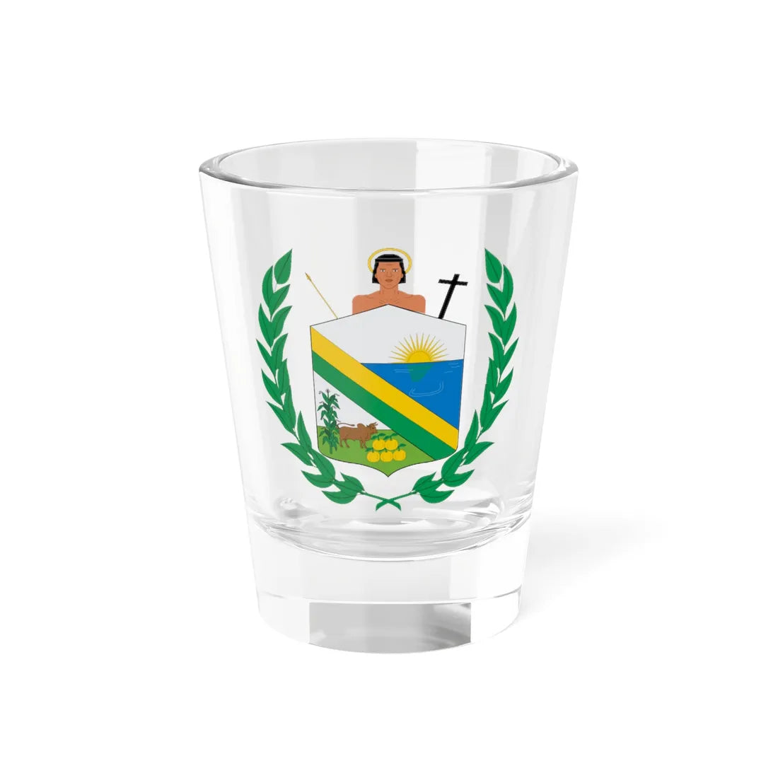 Escudo de Margarita Bolívar (Colombia) (Coat of Arms) Shot Glass 1.5oz 1.5oz - Go Mug Yourself