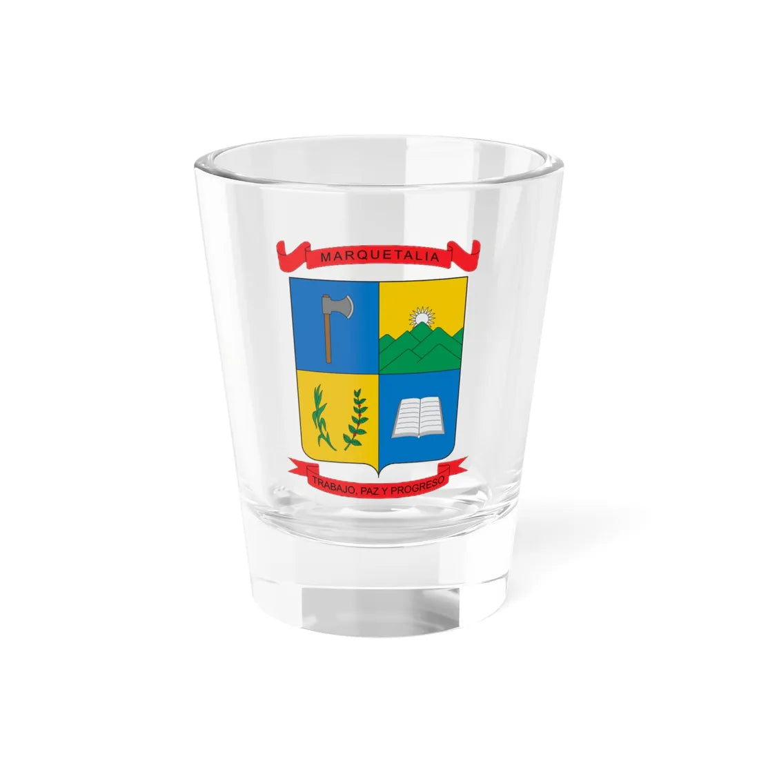 Escudo de Marquetalia (Colombia) (Coat of Arms) Shot Glass 1.5oz 1.5oz - Go Mug Yourself
