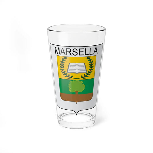 Escudo de Marsella Risaralda (Colombia) (Coat of Arms) Pint Glass 16oz 16oz - Go Mug Yourself