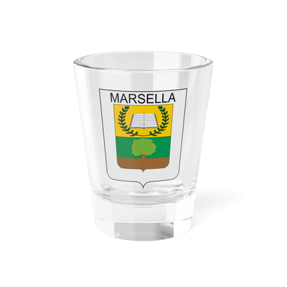 Escudo de Marsella Risaralda (Colombia) (Coat of Arms) Shot Glass 1.5oz 1.5oz - Go Mug Yourself