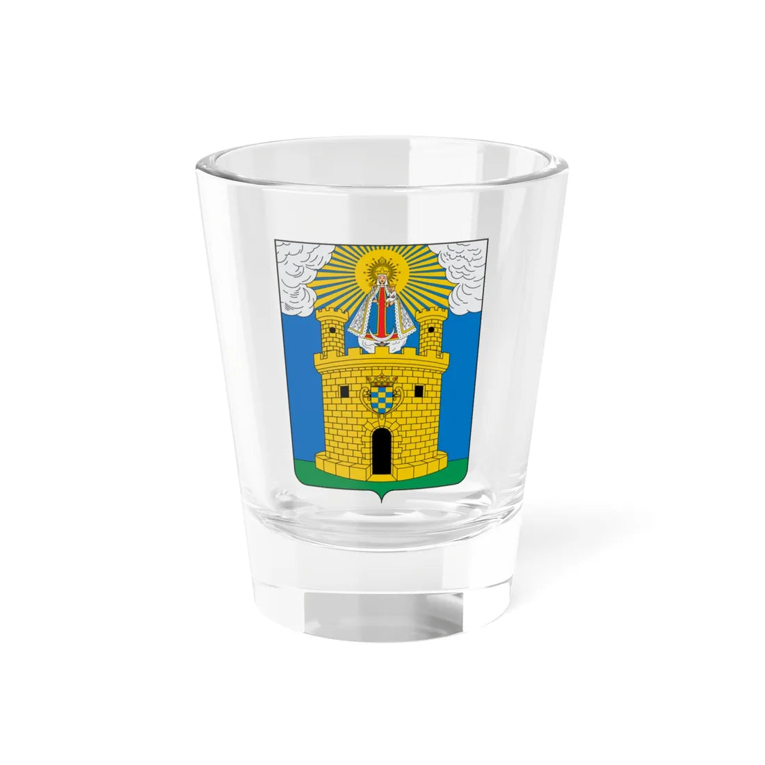 Escudo de Medellin (Colombia) (Coat of Arms) Shot Glass 1.5oz 1.5oz - Go Mug Yourself