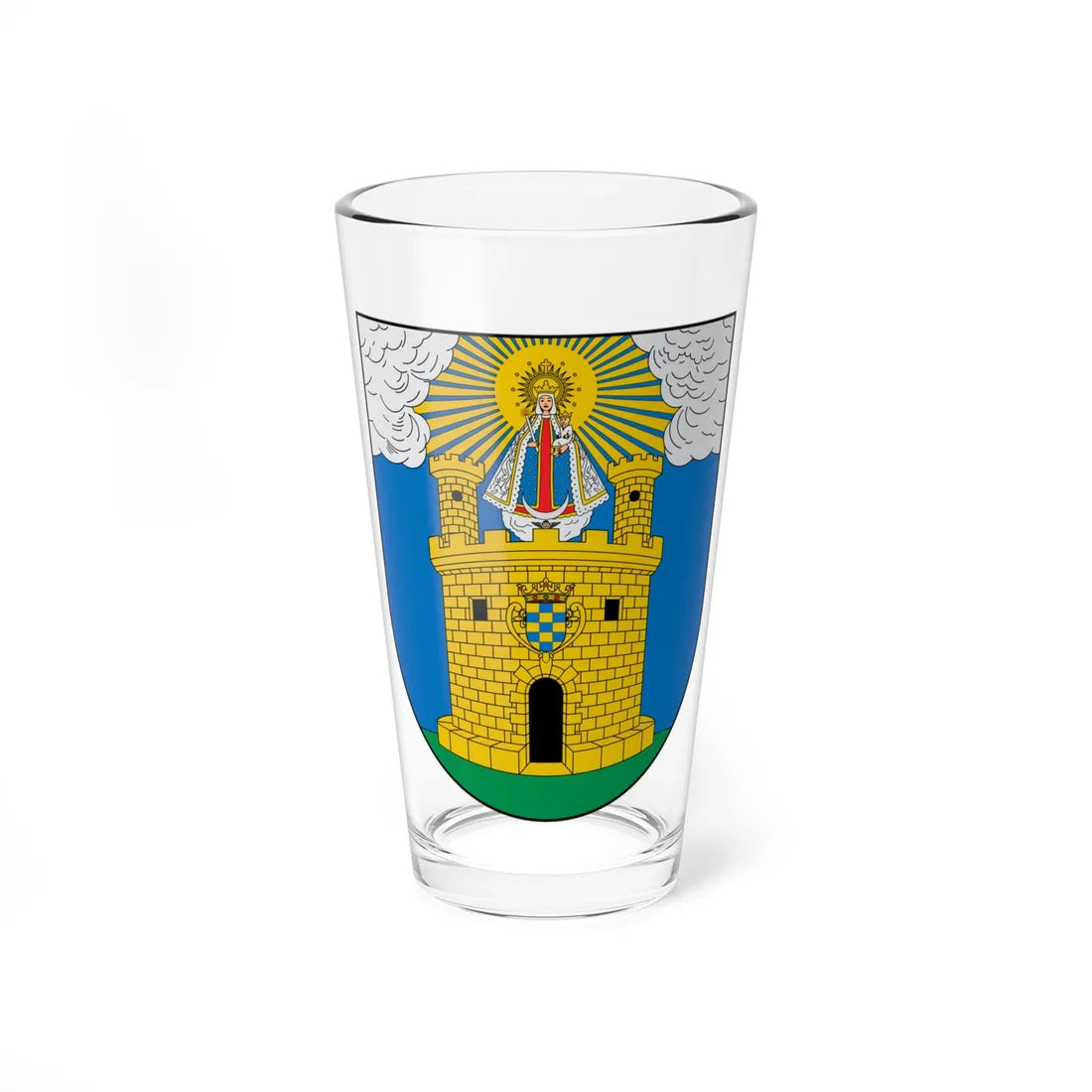 Escudo de Medellin-Medio punto (Colombia) (Coat of Arms) Pint Glass 16oz 16oz - Go Mug Yourself